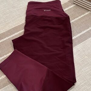 Columbia Dark Red Active Leggings